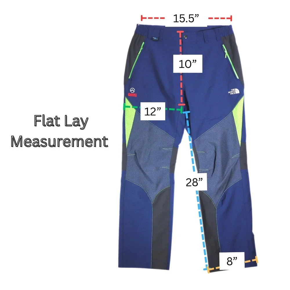The North Face Summit Series Hiking Pants Mens 80 Blue Schoeller NanoSphere Tech
